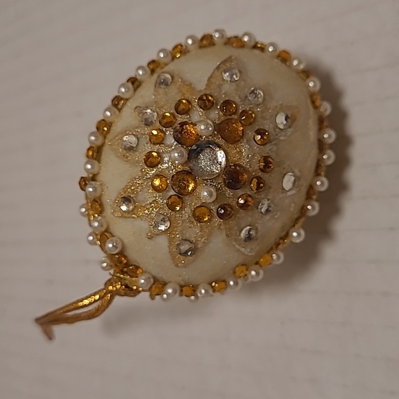 Set of 9 Vintage Handmade Sequin Beaded Stickpin Christmas Ornaments - Picture 11 of 16